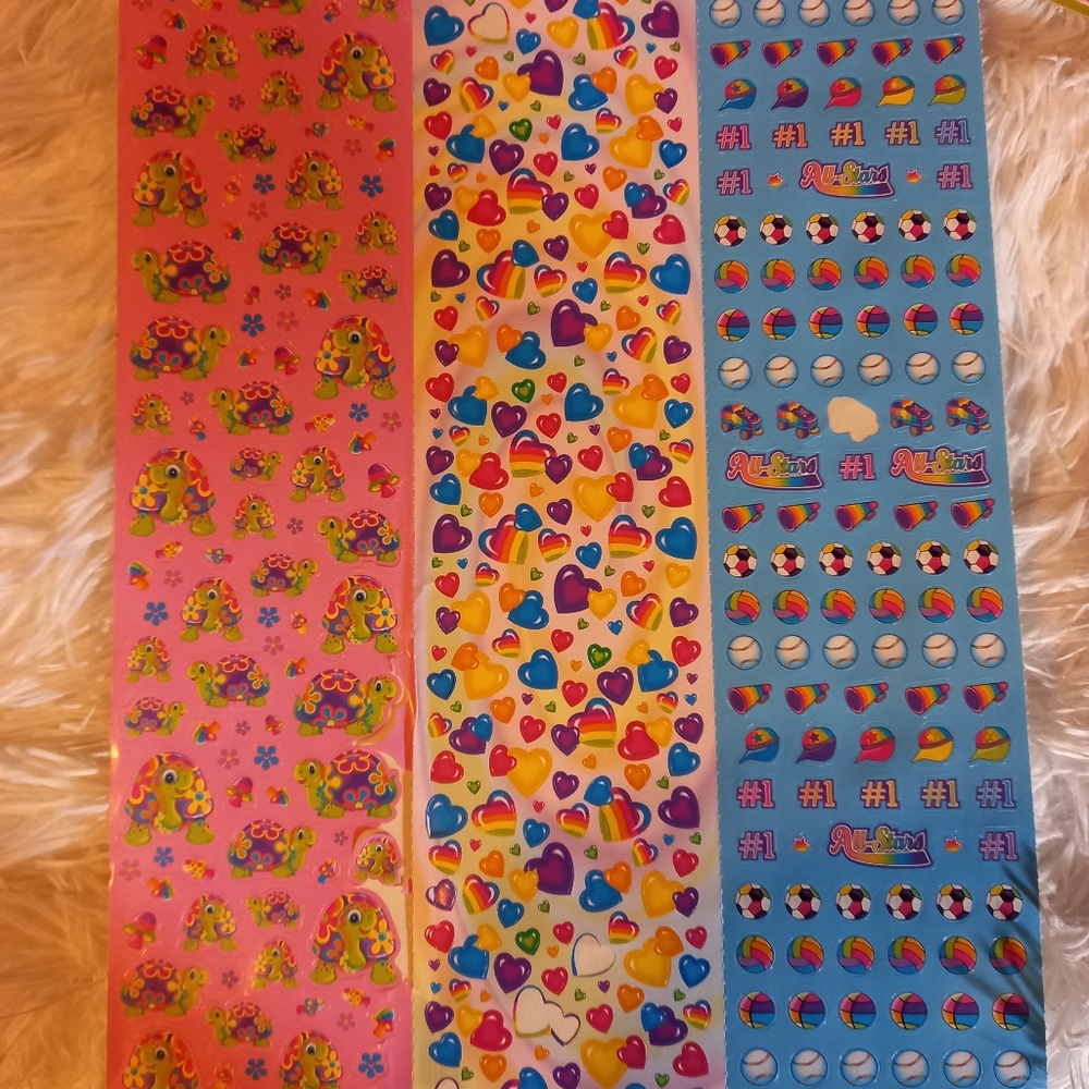 7 Sheets of Lisa Frank Stickers